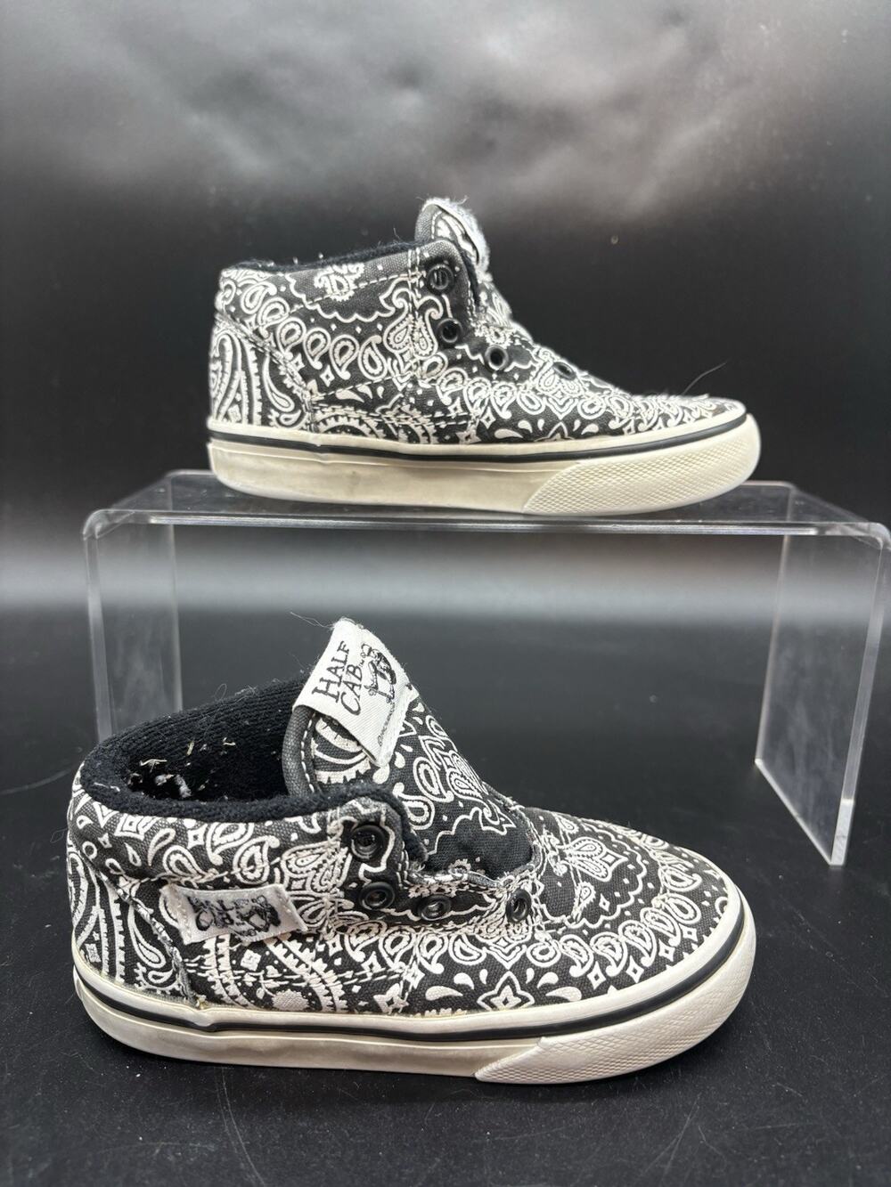 VANS Toddler Half Cab Shoes Sneakers Lace Up Size US Toodler 8 NO LACES